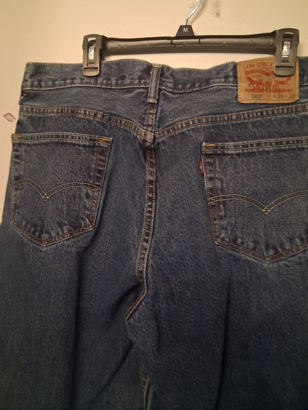 Levi's Men's Dark Blue  Denim Jeans - 560 Style 1990 To 1999 Wide Leg For Boots